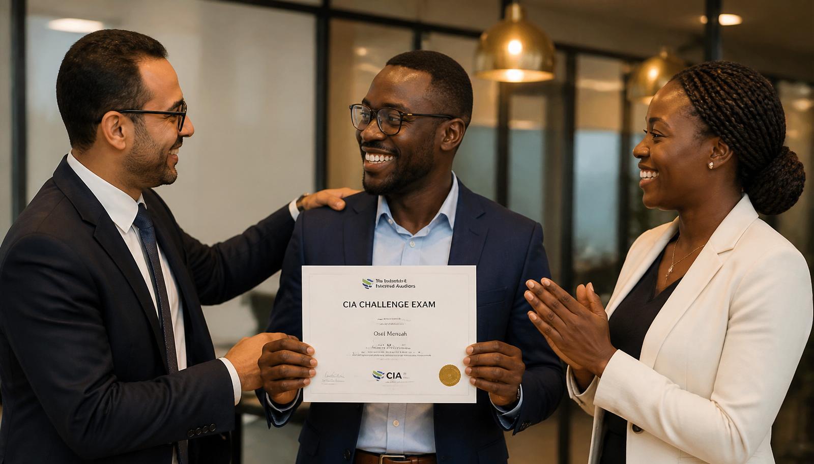 Professionnel certifié préparant le CIA Challenge Exam